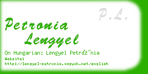 petronia lengyel business card